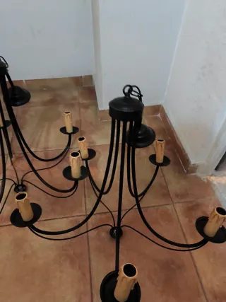 Lámparas de forja negras para salón