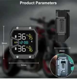 Sistema Monitoraggio Pressione Pneumatici TPMS New