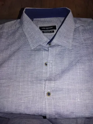 Camisa Lord Anthony Gris/Blanco Regular Fit