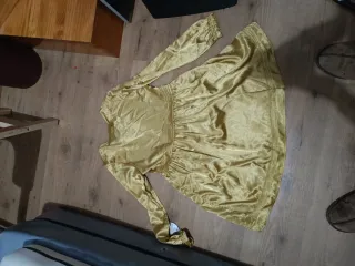 Vestido fiesta niña dorado talla 14años