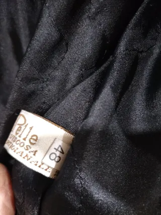 Cappotto donna in pelle con pelliccia taglia 48