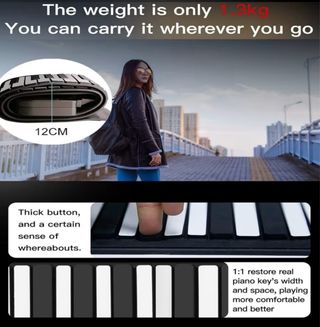 Tastiera Morbida per Pianoforte 61 Tasti MIDI