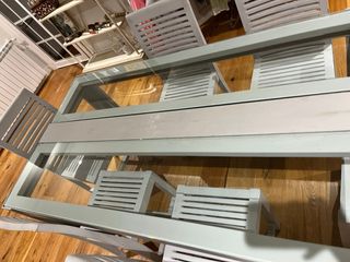 Comedor El Globo 8 personas.  180x100 y 6 sillas