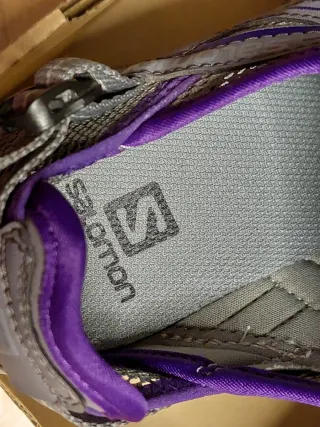 Zapatillas Salomon Gris y Morado Talla 38 2/3