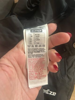 Pantalón nieve infantil 4 años