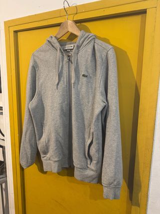 Sudadera Lacoste Gris con Cremallera