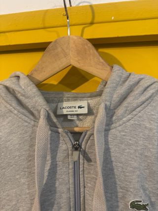 Sudadera Lacoste Gris con Cremallera