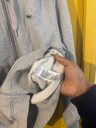 Sudadera Lacoste Gris con Cremallera