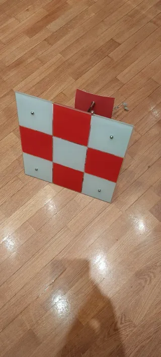 Lámpara de techo cristal y metal