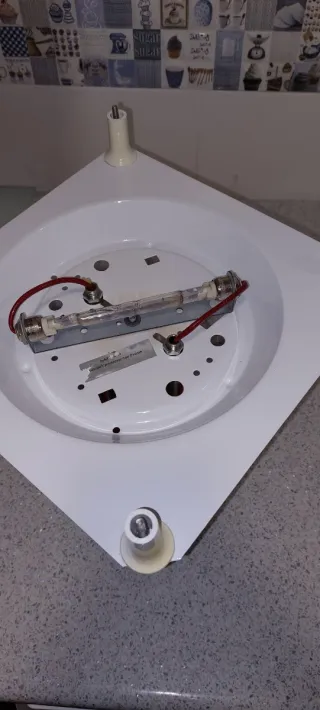 Lámpara de techo cristal y metal