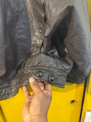 Chaqueta Cuero Aviador Vintage Marrón