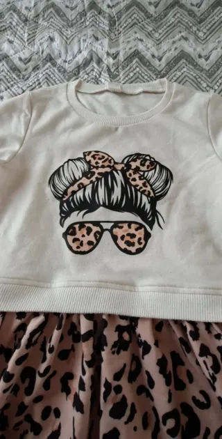 Vestido de niña, de manga larga, talla 7 años