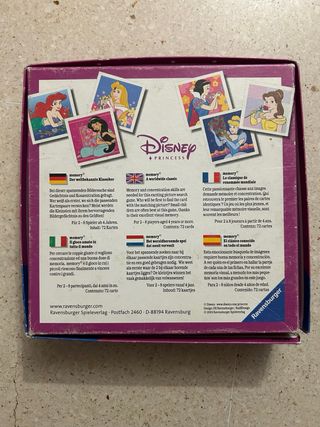 Juego Memory Princesas disney