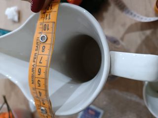 Brocca e Bicchieri Ceramica Blu e Bianco