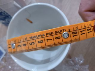 Brocca e Bicchieri Ceramica Blu e Bianco