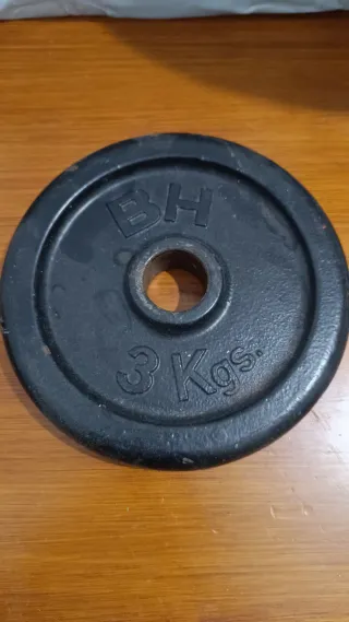 Mancuerna con discos de peso