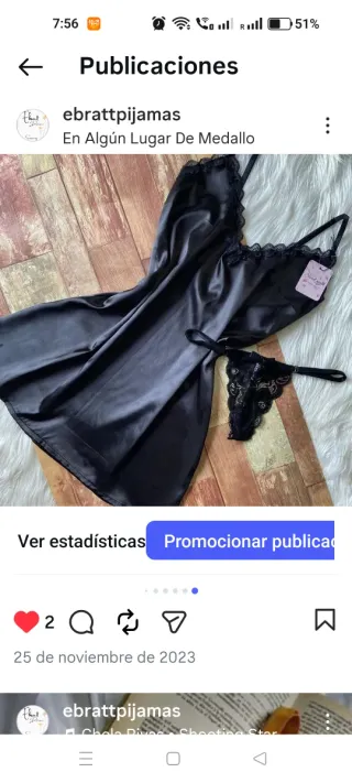 Conjunto lencería negro.
