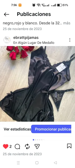 Conjunto lencería negro.