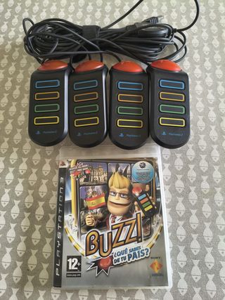 Buzz! ¿Qué sabes de tu país? + 4 Mandos PS3