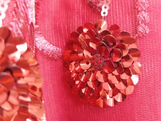 Top lentejuelas rojo