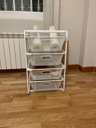 Cajonera de metal blanca