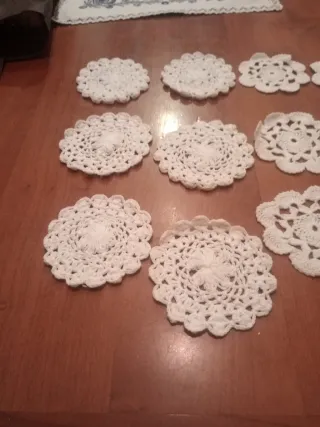 12 Sottobicchieri uncinetto fatti a mano