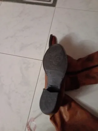 Stivali vintage in pelle marrone