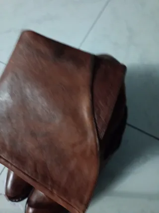 Stivali vintage in pelle marrone