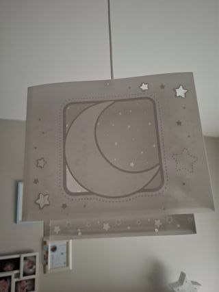 Lámpara infantil de techo estrellas y luna