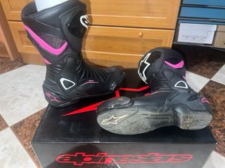 Botas Alpinestars Mujer Rosa y Negro