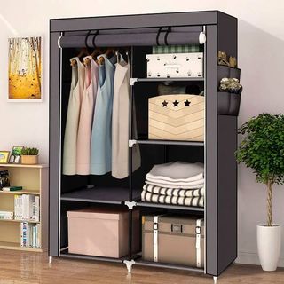 Armario Vestidor Tela Bolsillos 165x88 Gris NUEVO