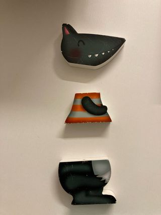 Puzzle Magnético Cerditos y Lobo Madera