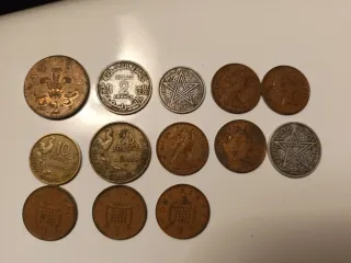 Lote de monedas antiguas y modernas