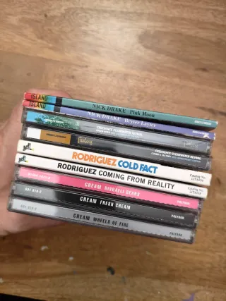 Lote 9 CDs: Rodriguez, Cream, Nick Drake