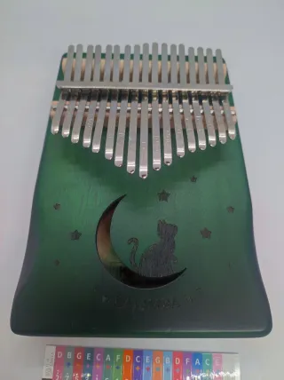 Kalimba 17 Tasti Verde Gatto Luna