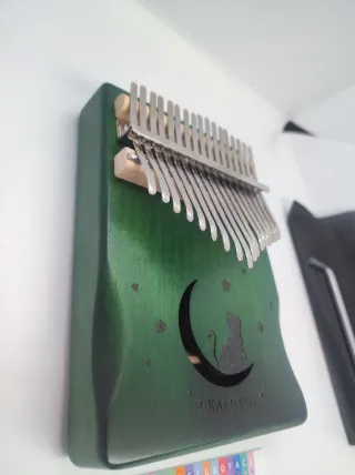 Kalimba 17 Tasti Verde Gatto Luna