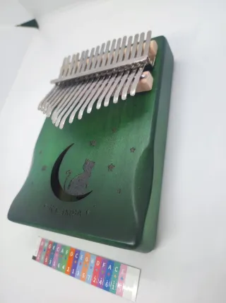 Kalimba 17 Tasti Verde Gatto Luna