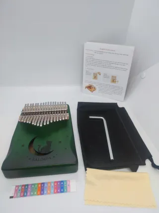 Kalimba 17 Tasti Verde Gatto Luna