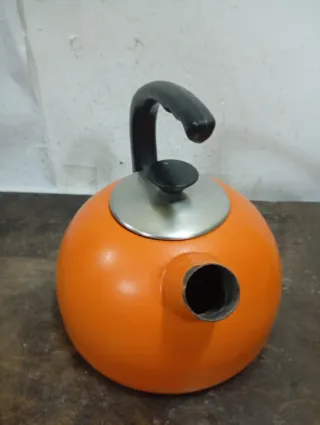 LIQUIDACIÓN 2026 Tetera Vintage Naranja Hierro