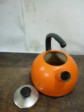 LIQUIDACIÓN 2026 Tetera Vintage Naranja Hierro