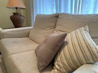 2 Sofás Beige Tela/Pana