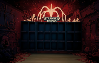 Expositor Stranger Things GLOW Rojo