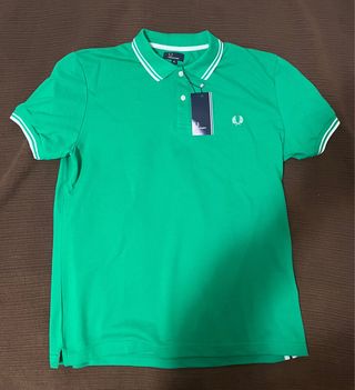 Polo Fred Perry Twin Tipped Verde XL