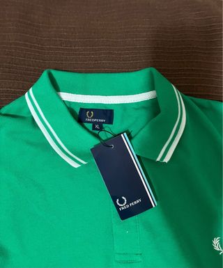 Polo Fred Perry Twin Tipped Verde XL