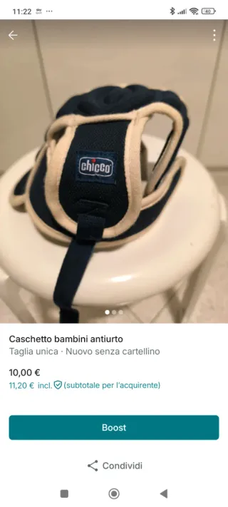 Caschetto Chicco bambini antiurto Chicco