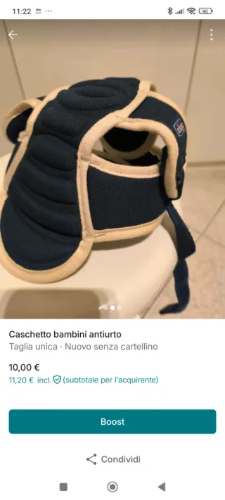 Caschetto Chicco bambini antiurto Chicco