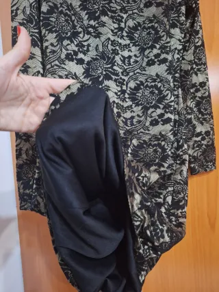 Vestido mujer negro y dorado