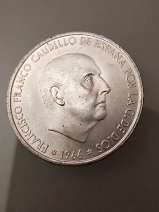 100 pesetas de plata de 1966*67 error