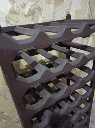 Botellero 36 botellas marrón