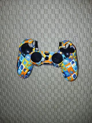 Mando PS4 Rojo + Funda + Cable Carga